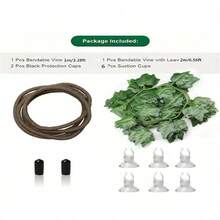 Flexible Bendable Crawling Animal Vines - Heavy Duty PVC Jungle Climbing Branches With Terrain Texture, Bendable For Snake/Lizard/Iguana/Gecko Habitat, Suitable For Aquarium And Reptile Terrarium, Easy To Shape And Maintain, All Season - View 11
