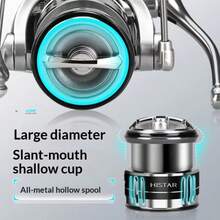 HASIDA碳纤维手柄可互换1500S-3000S型号6+1不锈钢滚珠轴承5kg刹车力147-230g重量纺车式渔线轮 - 銀色 - 查看 4