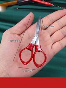 1pc Stainless Steel Foldable Scissors, Fishing Tackle Box Accessory, Portable Fishing Tool, Suitable For Cutting Line, Lead, Handicraft And More - Folding Scissors - View 8