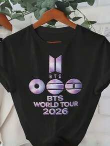 Damen T Shirt Mode Sommer Bequem Lässig  Freizeit Fashion Must Have Top Qualität - Black - View 1