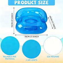 1pc High-Quality Portable Inflatable Sofa - Durable PVC Material, Transparent Design, No Electricity Needed, Suitable For Outdoor Camping, Picnic, Home Gathering, Backyard, Beach, Park - Inflatable Sofa - View 2