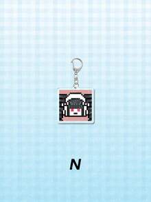 1pc Acrylic Cute Pixel Art Character Pendant, Suitable For Backpack, Bag, Wallet Decoration, Gift For Friends - Multicolor - View 18