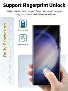 NNBILI 3 Packs Ultra Clear Fingerprint Unlock Tempered Glass Screen Protector Compatible With Galaxy S26 Ultra S20/S21/S22/S23/S24/S25 Ultra S10/S8 9H Hardness HD Tempered Glass Screen Protector, Scratch-Resistant,Anti-Fingerprint, Shockproof - Clear - View 3