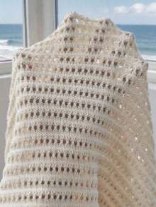 Vestido de punto sin mangas con cuello en V y espalda descubierta, estilo casual de playa y vacaciones de primavera/verano - Albaricoque - Ver 7