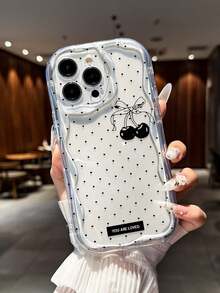 Thiết kế chấm bi tối giản với họa tiết quả anh đào, tương thích với Apple 17, 16 Pro Max, 14, 13, 12, 11 Pro Max, XS Max, X, XR, 8, 7, Plus, Mini. Thích hợp làm quà sinh nhật, quà cho bạn gái, bạn trai hoặc sử dụng cá nhân. - Nhiều màu - Xem 3
