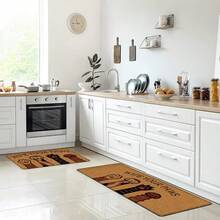 1pc Cute Pattern Printed Linen Kitchen Rug, Bathroom Mat, Doormat, 3D Printed Rectangle Carpet For Living Room, Bedroom, Hallway, Bathroom, Laundry Room - Polyester Rug, Suitable For Indoor And Outdoor Home Decor - Multicolor - View 7
