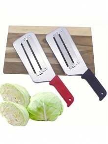 1 pieza Juego de herramientas de cocina, cuchillo de doble hoja para verduras, rebanador, picador, pelador, cortador de frutas y verduras - Multicolor - Ver 4