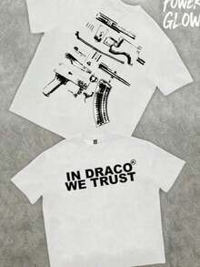 Camiseta casual de algodón con estampado gráfico "We Trust", estampada por ambos lados, color rosa claro, unisex, regalo para hombre, camiseta casual de algodón para hombre. Y2K, Camiseta de Verano para Hombre, Tallas Grandes, de la S a la 5XL, 100% Algodón, Duradera - Blanco - Ver 1