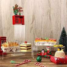 1pc Clear Acrylic Tiered Display Risers, Transparent 3-Step Dessert & Cupcake Stand, Multi-Purpose Organizer For Party, Kitchen, Living Room, Collectibles, Cosmetics & Home Decor, Organization, Home Supplies, Storage - Clear - View 2