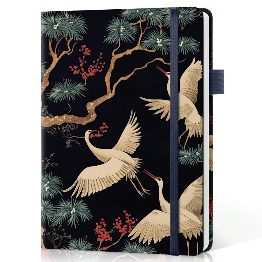 Lined Journal Notebook For Women & Men, Hardcover Leather Journal For Writing, A5 College Ruled Notebook For Work & Note Taking, Perfect For Office School Home Supplies, 160 Pages, Butterfly - O-crane - View 1