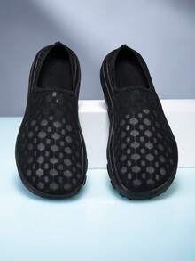 Men's Casual Slip-On Loafers - Lightweight Comfortable Shoes For Daily Wear, Minimalist Loafers - Black - View 5