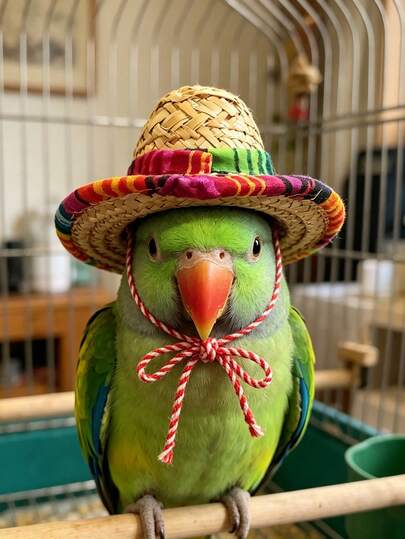 Mũ Sombrero dệt nhiều màu sắc, có thể điều chỉnh kích cỡ cho thú cưng nhỏ, mũ mini, phụ kiện trang trí cho tiệc tùng ngày lễ, lễ hội dây cầu vồng.