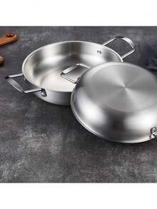 Stainless Steel Wok, Non-Stick Professional Frying Pan, Suitable For Cooking Pizza And Stir-Fry - Dishwasher , Compatible With All Stovetops - View 7
