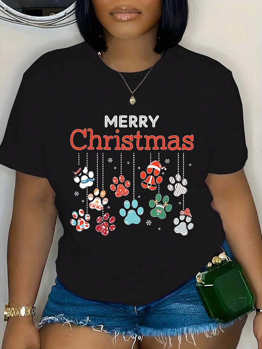 Camiseta de mujer para primavera y verano - Negro - Ver 1
