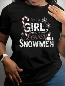 1 camiseta de manga corta casual navideña para mujer, 100% algodón grueso - cuello redondo cómodo, top suave y bonito, 180g 100% algodón. - Blanco - Ver 8