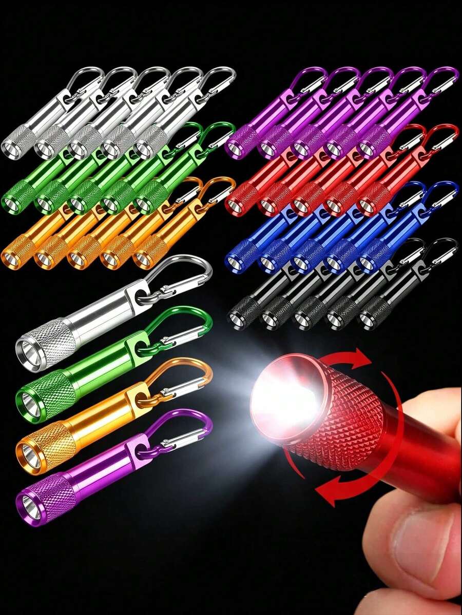 8pcs Mini LED Keychain Flashlight - Multicolor Mini Emergency Lamp, For Outdoor Camping, Fishing, Hiking Gear. Super Bright Portable Keychain Flashlight, Great Gift For Parties, Halloween, Thanksgiving, Christmas And More, Holiday Gift - Keychain - View 1