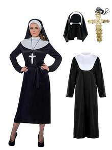 Bộ trang phục nữ tu, áo choàng nữ tu Công giáo dành cho nữ, trang phục cosplay - Nhiều màu - Xem 8