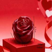1pc Rose Shaped Scented Candle, Smokeless Candle For Home Decor, Room Decor, Bedroom, Party, Dining Table, Kitchen, Romantic, Party, Candlelight, Gift Candle, Holiday Decoration - 1PC - View 8
