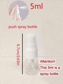 2/1件裝身體粉末分裝瓶 (140ml/14ml) - 按壓式防漏塑膠容器、噴霧瓶、迷你香水旅行分裝瓶 - 無色 - 查看 14
