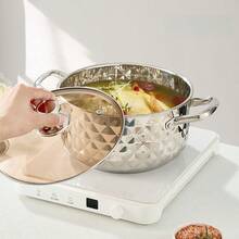 6pcs Luxury Diamond-Shaped Stainless Steel Cookware Set, For Daily Use - Multicolor - View 4