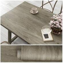 VEELIKE 木目調 リメイクシート 壁紙シール 厚手 40×300cm エンボス加工 木目シート 木目シール ウッド リフォーム カッティングシート ウォールステッカー ふすま紙 シールタイプ 防水 防汚 耐熱 剥がせる ウォールステッカー キッチン 浴室 トイレ 家具 テーブル ドア 扉 食器棚 ワードローブ 茶色 おしゃれ 北欧 アンティーク インテリア DIY 装飾 - 写真のように - チェックする 7