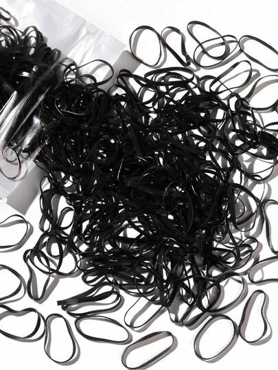 500pcs Mini Hair Ties With Elastic Bands, Suitable For Adult Hairstyles, Braiding, Weddings And Other Occasions. Casual Ponytail Holders, Hair Ties, Hair Bands, Hair Accessories, Hair Tie, Fitness And Running Gear, Ideal For Summer, Vacation And Travel.