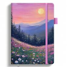 Jurnal Bergaris Cantik untuk Wanita, Jurnal Kulit Sampul Keras Estetik dan Lucu untuk Menulis, Buku Catatan Bergaris A5 untuk Kerja & Mencatat, Sempurna untuk Kantor, Sekolah, Rumah, 160 Halaman, Sunset - U-Twilight Bloom - View 8