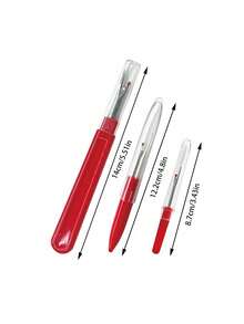 3pcs Seam Ripper Set, Suitable For Multiple Scenarios, Comes With Transparent Protective Cover, Prevent Blade From Scratching Hands When Not In Use, Applicable For Clothing Repair, Button Holes, Embroidery And DIY - Thread Remover - View 8
