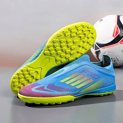 1 Pair New Seamless Men's Soccer Shoes, School Recommended Match Training Low-Top Short Spikes, Wear-Resistant Anti-Slip Grip, Unisex Adult