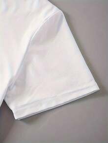 Camiseta de talla con estampado I'A Vibe, camiseta casual de manga corta con cuello redondo, ropa de talla para mujer. NZKQ - Blanco - Ver 5