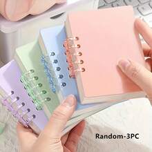 Random Color A7 Spiral Notebook - Light Candy Color, 86 Thick Pages, Portable Pocket Size, Elastic Closure, Minimalist Design, Suitable For Office, School, Travel And Holiday Gifts (Halloween, Thanksgiving, Christmas), Learning Supplies | Diary | Spiral Bound Notepad - Multicolor - View 12
