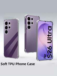 单包装 - 适用于三星 Galaxy S26 / S26+ / S26 Ultra 的透明保护壳，防刮擦，柔软 TPU 材质，超薄，防指纹，四角加固，超薄透明后盖。也兼容其他 Galaxy 手机和 。 - 無色 - 查看 7