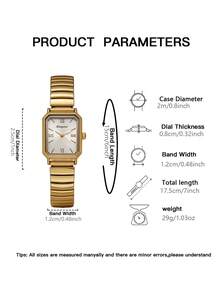 1 pièce Montre à quartz élégante et rétro pour femme, bracelet en métal d'alliage de haute qualité, minimaliste et de luxe, convient pour les déplacements quotidiens et les tenues de bureau, s'assortit parfaitement aux tenues décontractées modernes, idéale pour les sorties, le travail, les fêtes et les mariages, un cadeau parfait pour l'épouse, la sœur, la petite amie, la famille et les amis, convient pour l'anniversaire, l'anniversaire de mariage et d'autres occasions spéciales, accessoire de montre exquis - Blanc - Voir 8