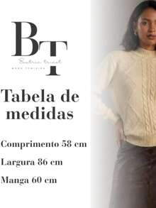 Women's Modal Knit Winter Blouse With Braided High Neck, Modern Style - Cream - View 4