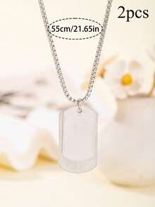 1 chiếc dây chuyền mặt dây chuyền quân đội dành cho nam, mặt dây chuyền bằng thép không gỉ không phai màu, phụ kiện thời trang đường phố đa năng phù hợp để đeo hàng ngày. - Nhiều màu - Xem 7