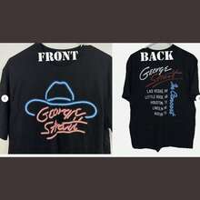 Hot!! George Strait2 Live In Concert Black T-Shirt - Black - View 1