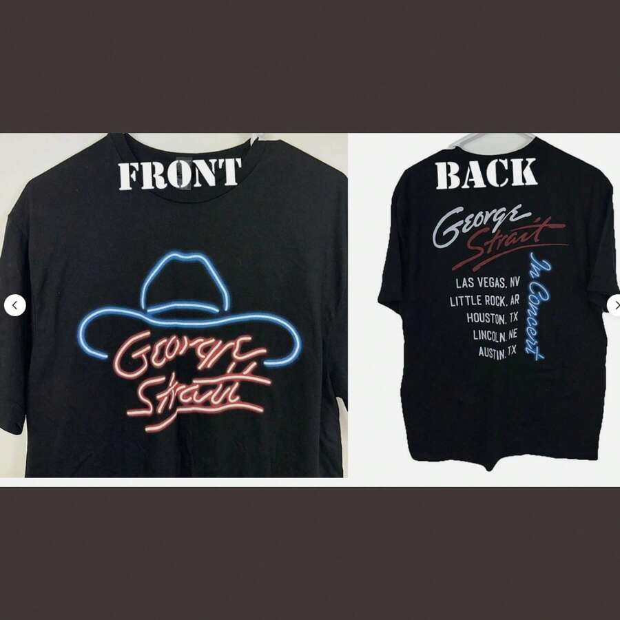 Hot!! George Strait2 Live In Concert Black T-Shirt - Black - View 1