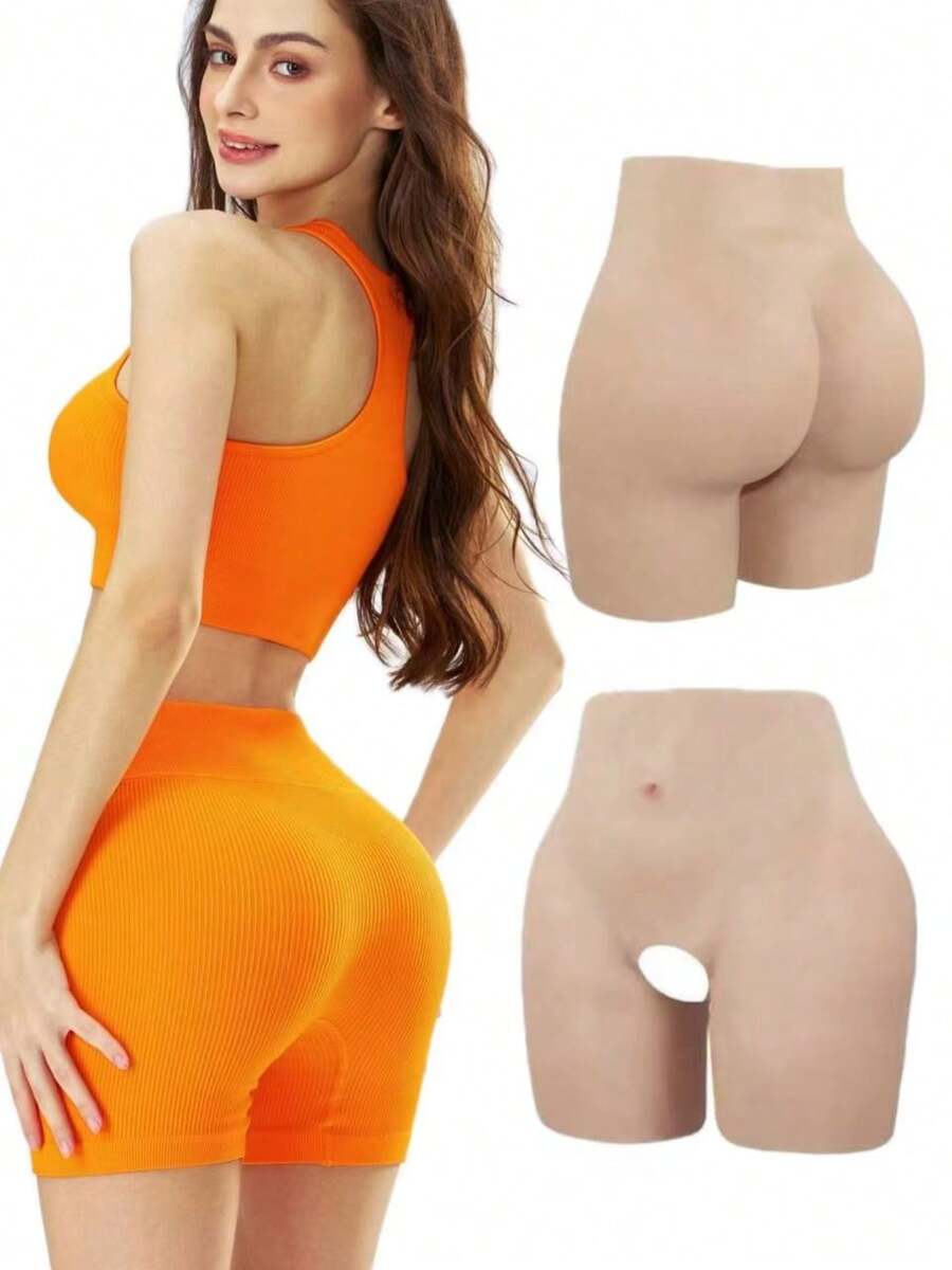 Silicone Butt Lifting Shorts, 3D Realistic Buttocks Design, Comfortable Wear, Ideal Gift - Apricot - View 1