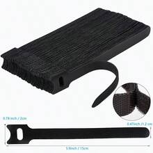 100 chiếc dây buộc cáp có thể tái sử dụng, dùng để sắp xếp dây cáp, tai nghe, sạc, dây cáp dữ liệu. - nhiều màu - Xem 3