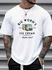 Men's Casual Crew Neck T-Shirt - White - View 1