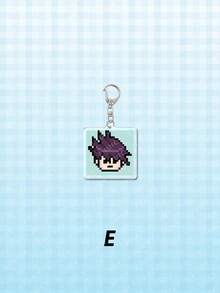 1pc Acrylic Cute Pixel Art Character Pendant, Suitable For Backpack, Bag, Wallet Decoration, Gift For Friends - Multicolor - View 25