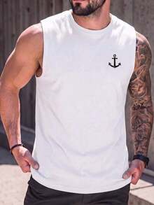 Men's Short-Sleeved T-Shirt With A Round Neck And Simple Design - White - View 1