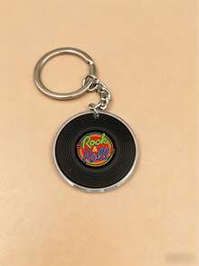 1pc Vintage Music Theme Keychain, Acrylic Keychain With Vinyl Record/Cassette Tape/Recorder Design, Unique Bag Charm Car Accessory Bag Charm School Cute Gothic Y2K Gift For Mom, Dad, Graduation, And Teacher, A Vintage And Nostalgic Keychain Set, Radio+Cassette+Gramophone Recorder Keychain Gift Bag, Acrylic 2D Flat, Bag And Backpack, Fun Design, Sturdy Zipper Chain Keychain, Clothing Accessory, Neutral Accessory - Multicolor - View 11
