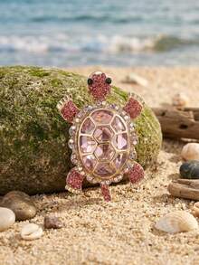 Luxury Rhinestone Turtle Brooch - Fashionable Animal Pin Suitable For Women And Men For Daily Wear And Party, Friend Gift Decorative Badge - Turtle - View 16