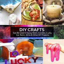 Dofuny 12 colores de polvo fluorescente neón para hacer joyas, colorante de resina epoxi para esmalte de gel, jabón, velas, juego de polvos para hacer jabón artesanal - A - Ver 7