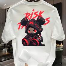 Printed T-Shirt For Men And Women - 白色 - 查看 1
