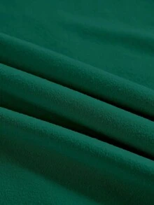 Camiseta de algodón 100% con cuello redondo, manga corta y estampado de perlas falsas, top casual de verano para mujer - Verde Oscuro - Ver 6