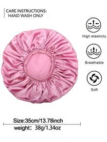 Awegeo 2 piezas Gorro de dormir de satén largo para mujer, estampado de leopardo, gorro de dormir elástico y sedoso para el cuidado del cabello - 2 piezas - estampado de leopardo - Ver 9