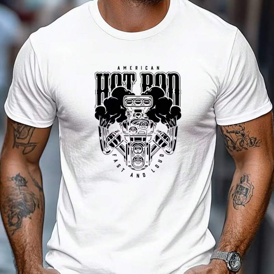 Printed T-Shirt For Men And Women - 白色 - 查看 1
