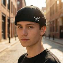 Gorra de casero sin ala para hombres, gorra de estilo informal tipo "newsboy" - Corona lateral - Ver 9